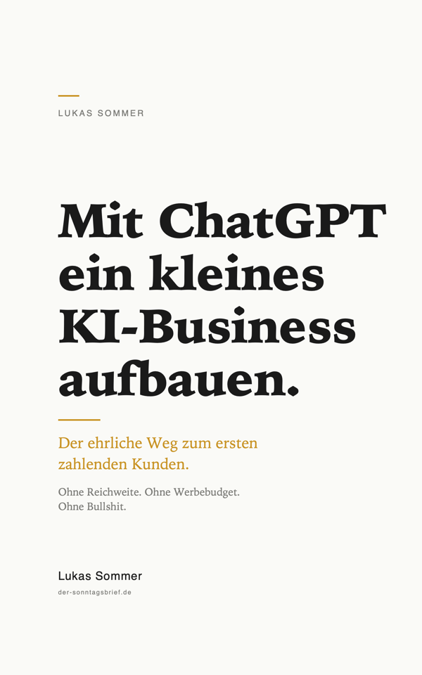 Cover: Mit ChatGPT ein kleines KI-Business aufbauen